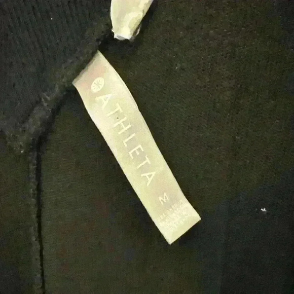 Athleta Cardigan Sweater Womens Size Medium Black Open Front Long Sleeve - Picture 3 of 5